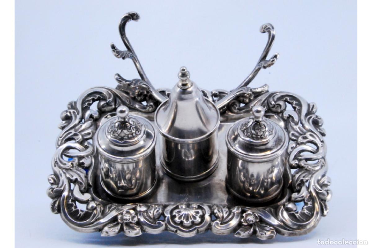 Antig&uuml;edades: tintero de plata - Foto 8