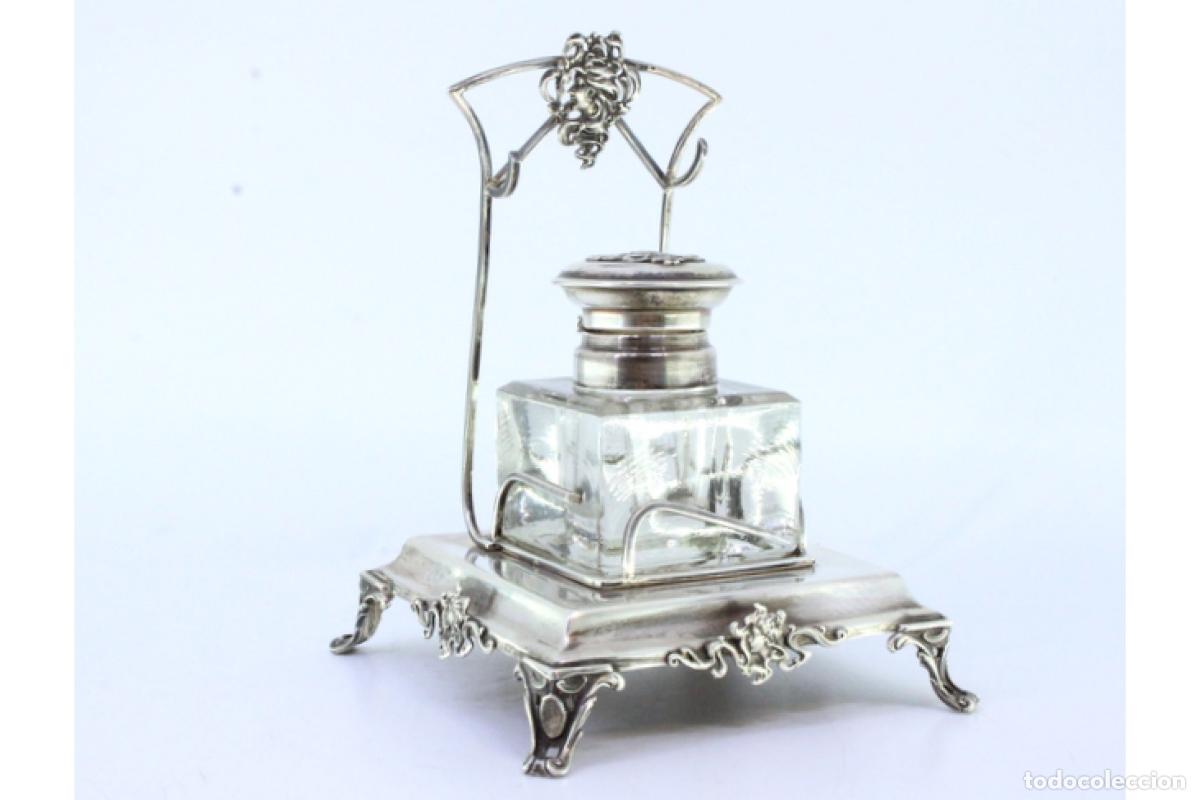 Antig&uuml;edades: tintero de plata - Foto 2