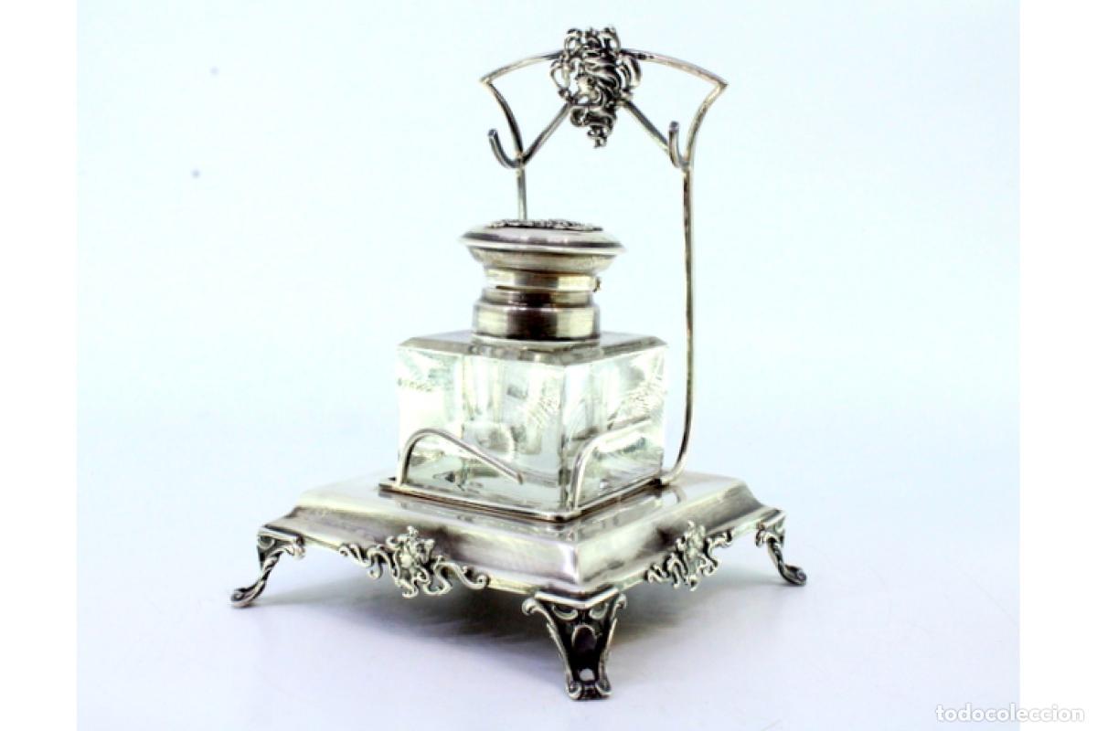 Antig&uuml;edades: tintero de plata - Foto 3