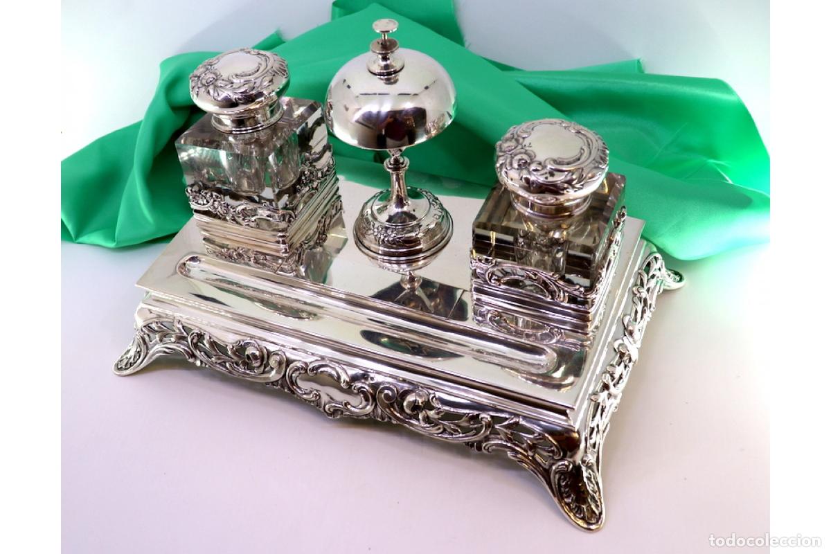 Antig&uuml;edades: tintero de plata - Foto 2