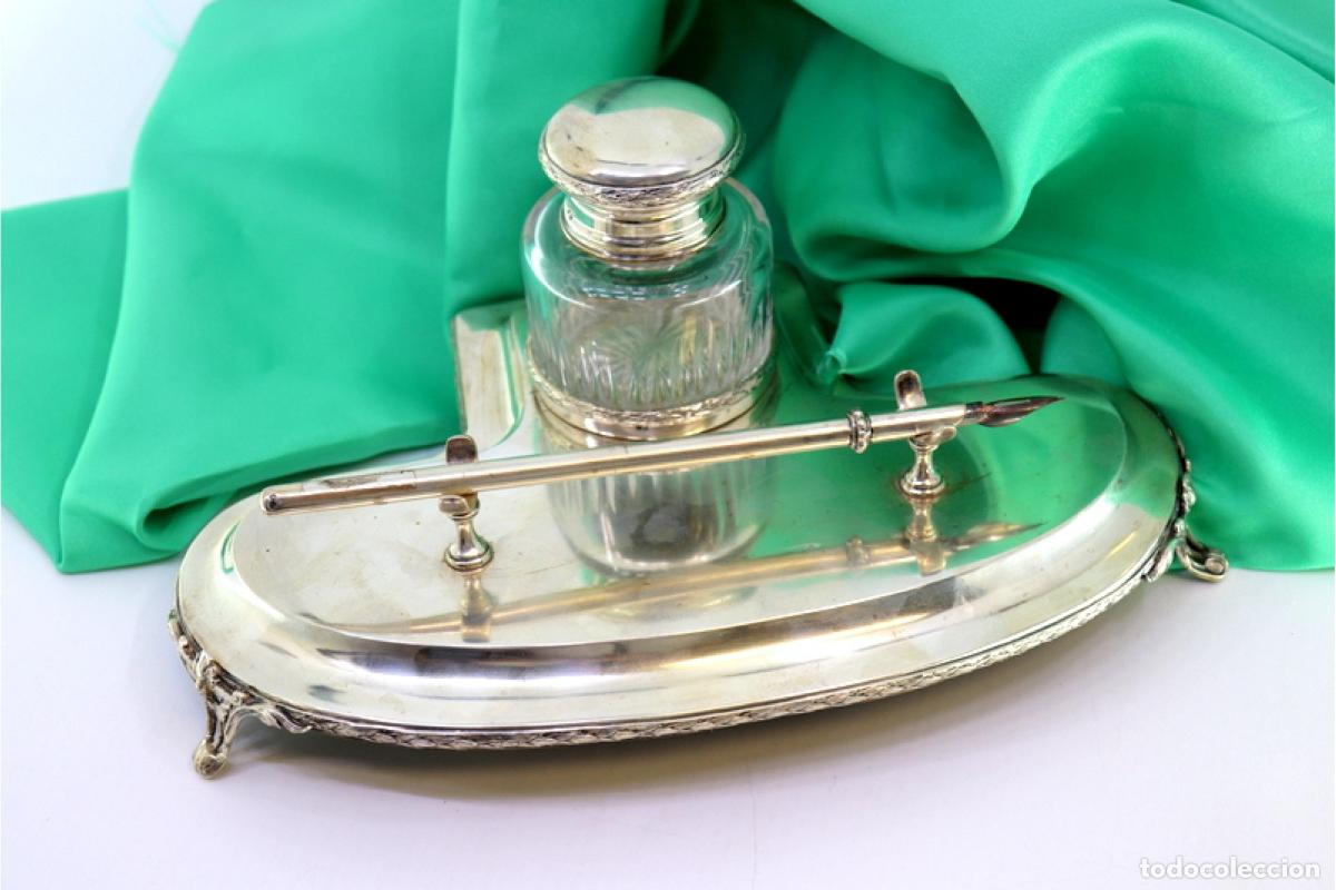 Antig&uuml;edades: tintero de plata - Foto 2