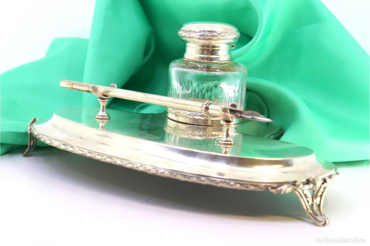 Antig&uuml;edades: tintero de plata - Foto 3