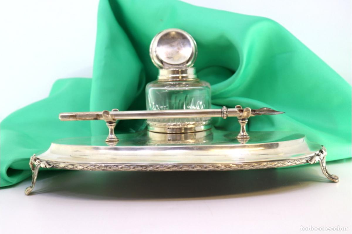 Antig&uuml;edades: tintero de plata - Foto 7