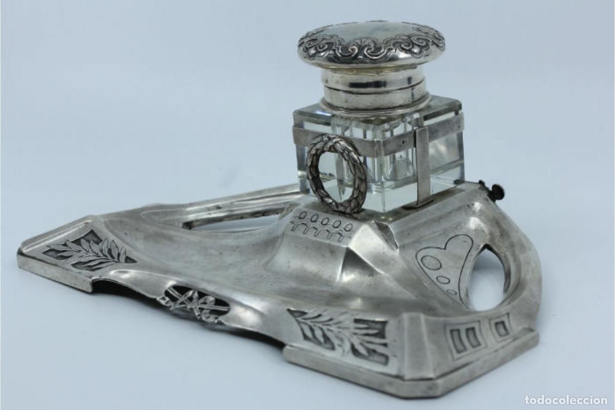 Antig&uuml;edades: tintero de plata - Foto 2