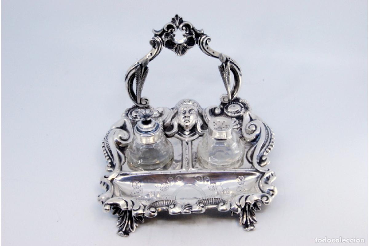 Antig&uuml;edades: tintero de plata - Foto 2