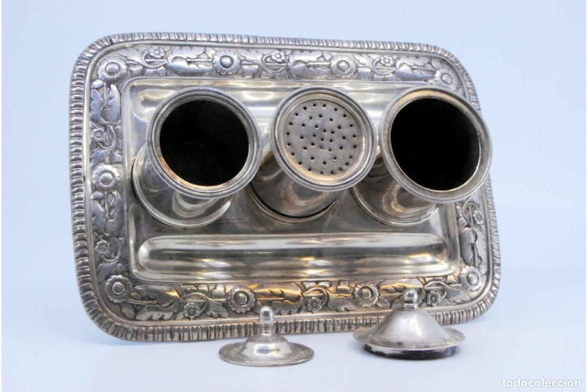 Antig&uuml;edades: tintero de plata - Foto 3