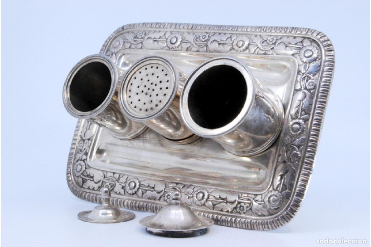 Antig&uuml;edades: tintero de plata - Foto 4