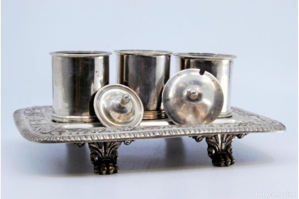 Antig&uuml;edades: tintero de plata - Foto 5