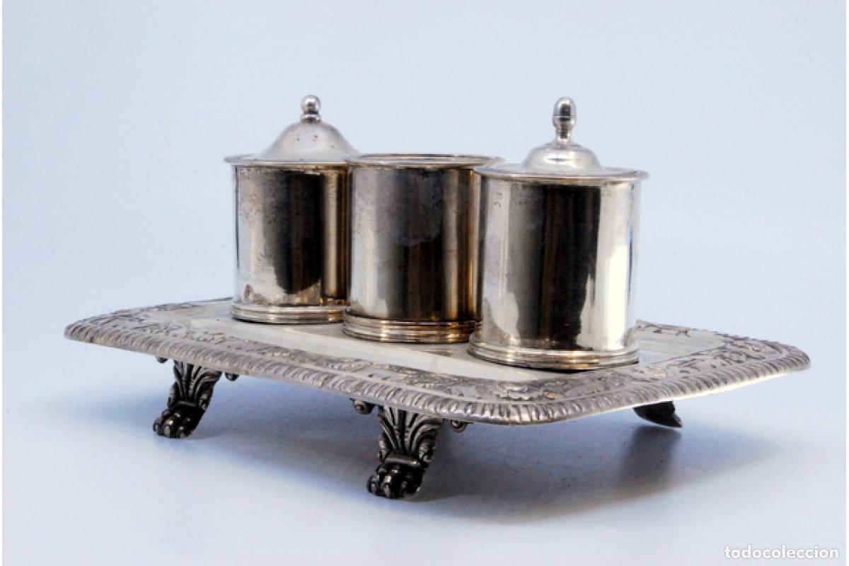 Antig&uuml;edades: tintero de plata - Foto 7