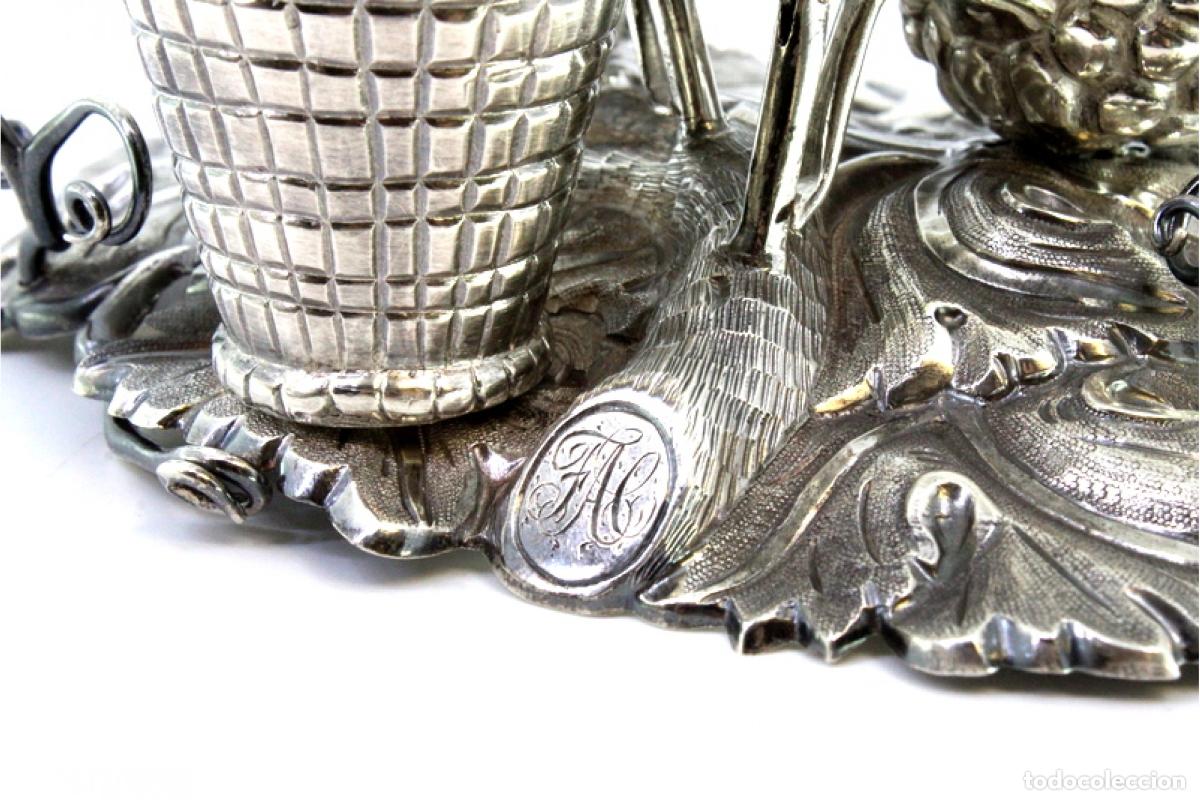 Antig&uuml;edades: tintero de plata - Foto 6