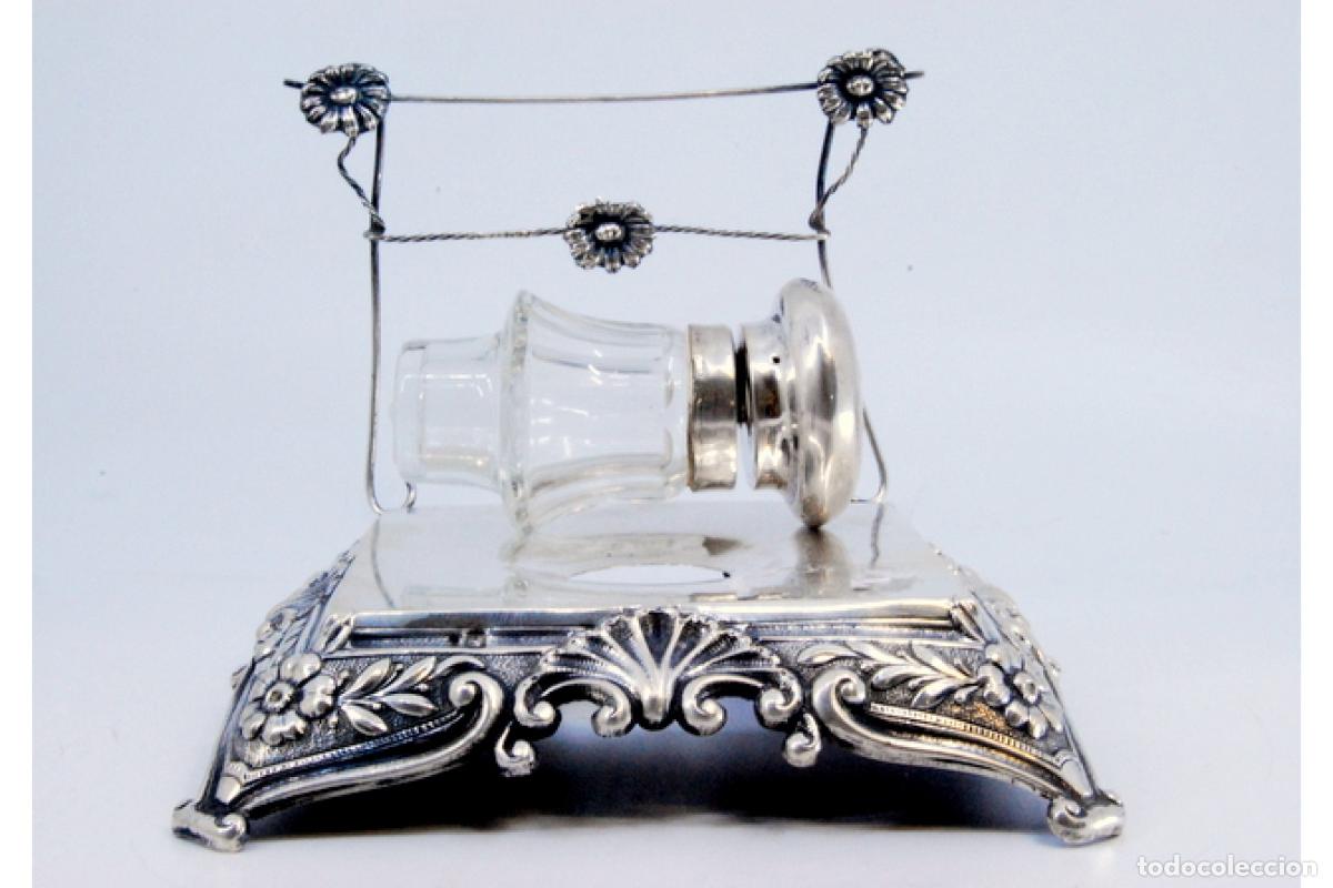 Antig&uuml;edades: tintero de plata - Foto 2