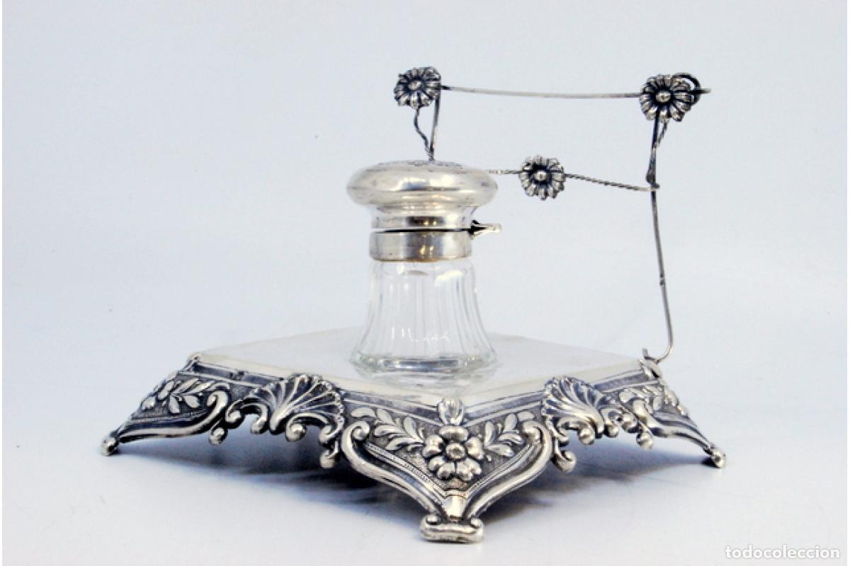 Antig&uuml;edades: tintero de plata - Foto 6