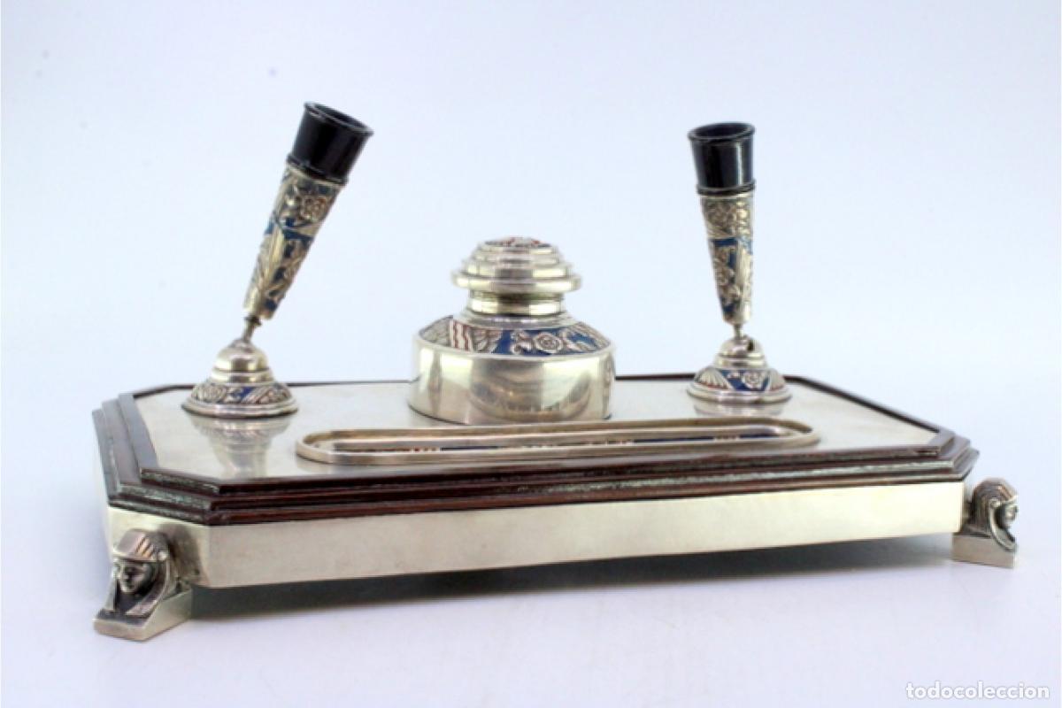 Antig&uuml;edades: tintero de plata - Foto 2