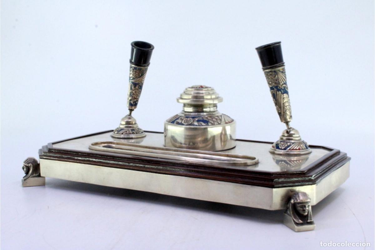 Antig&uuml;edades: tintero de plata - Foto 3