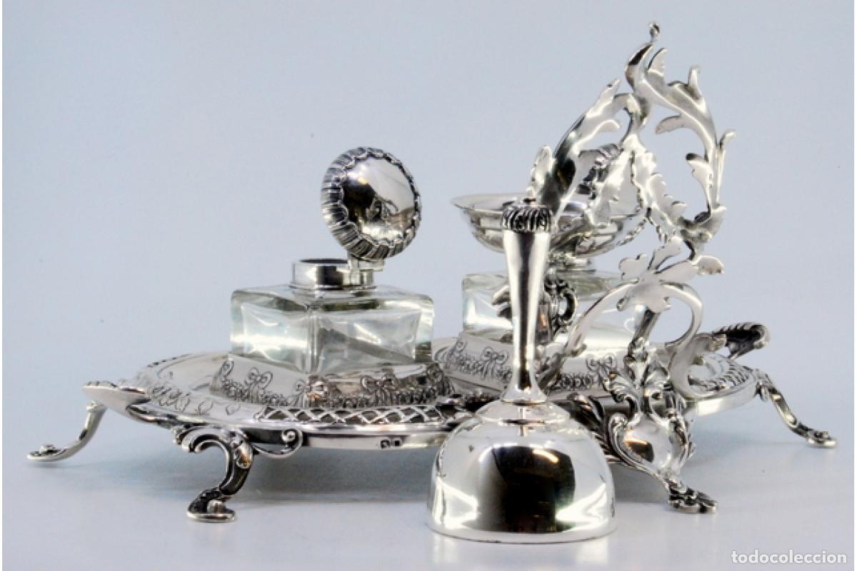 Antig&uuml;edades: tintero de plata - Foto 6