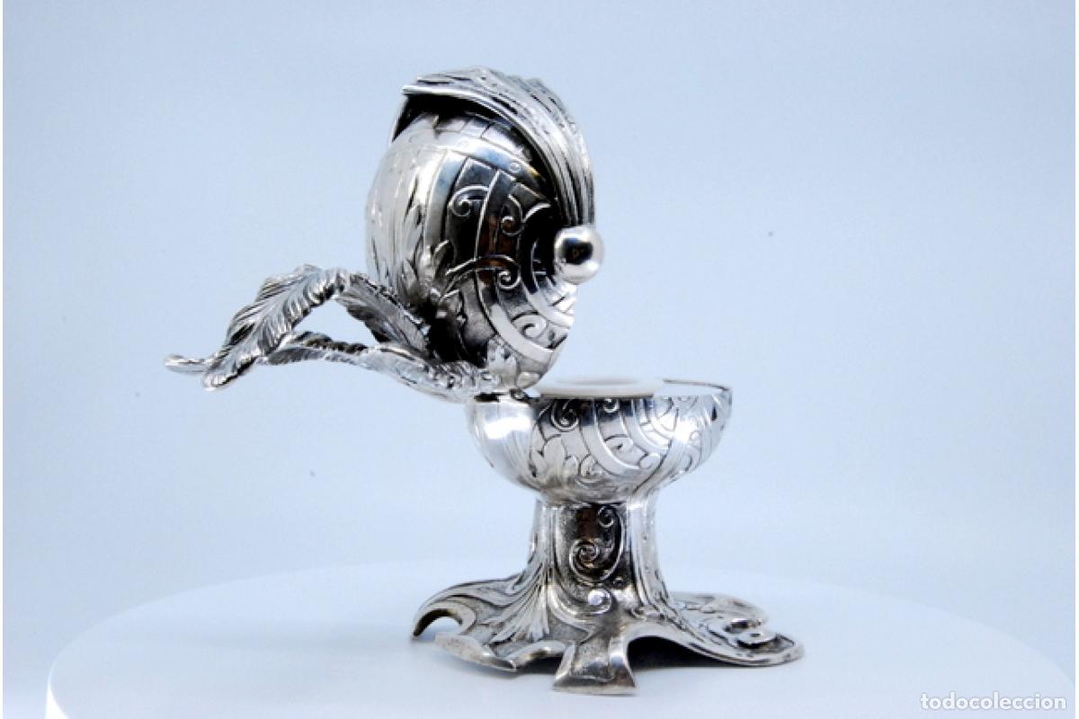 Antig&uuml;edades: tintero de plata - Foto 4