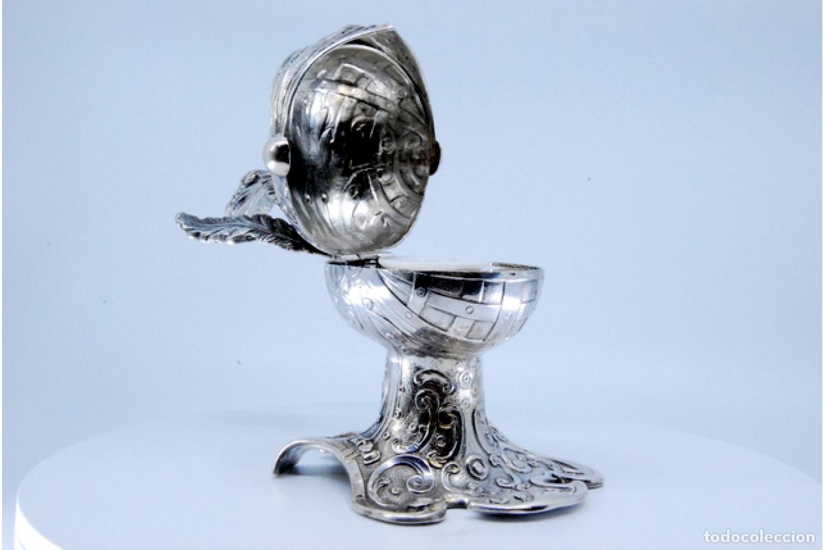 Antig&uuml;edades: tintero de plata - Foto 5