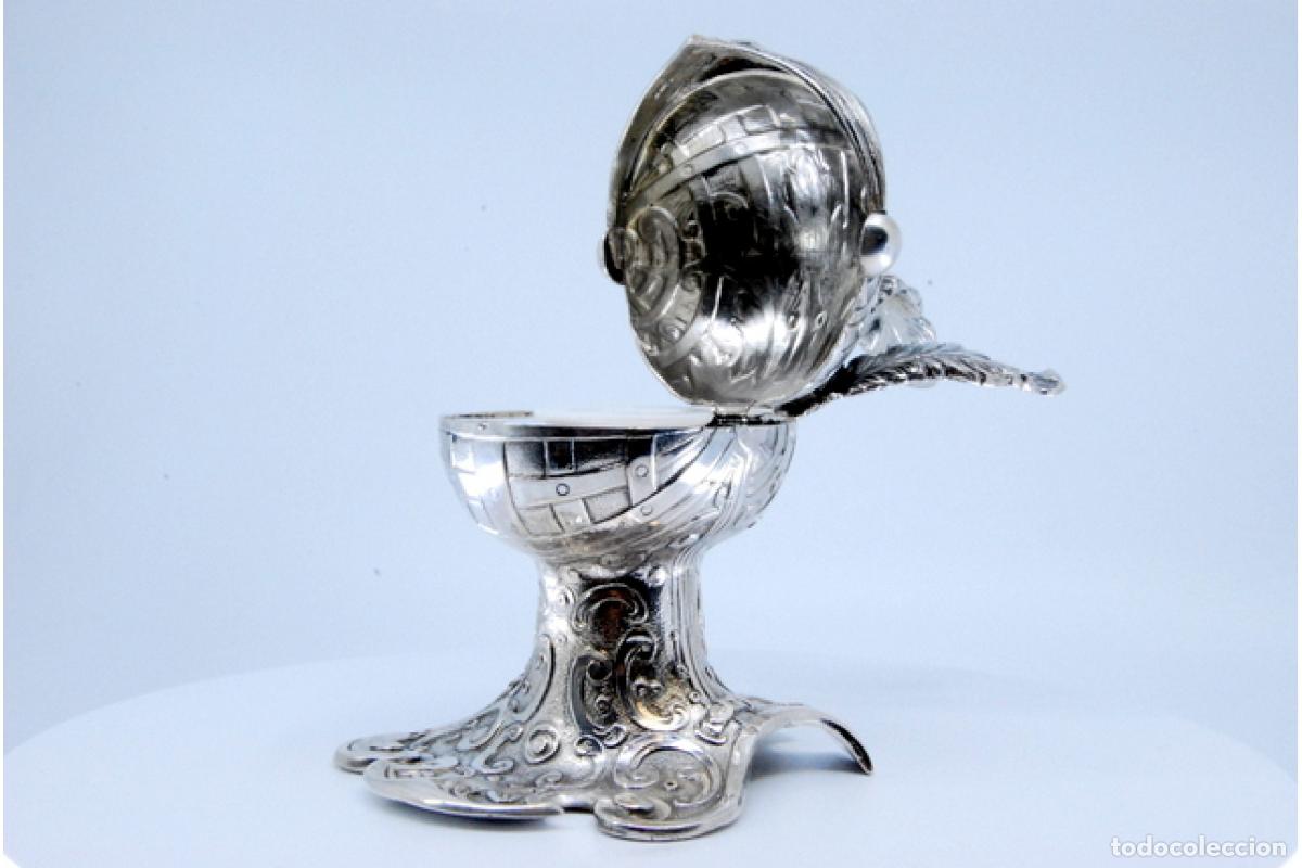 Antig&uuml;edades: tintero de plata - Foto 6