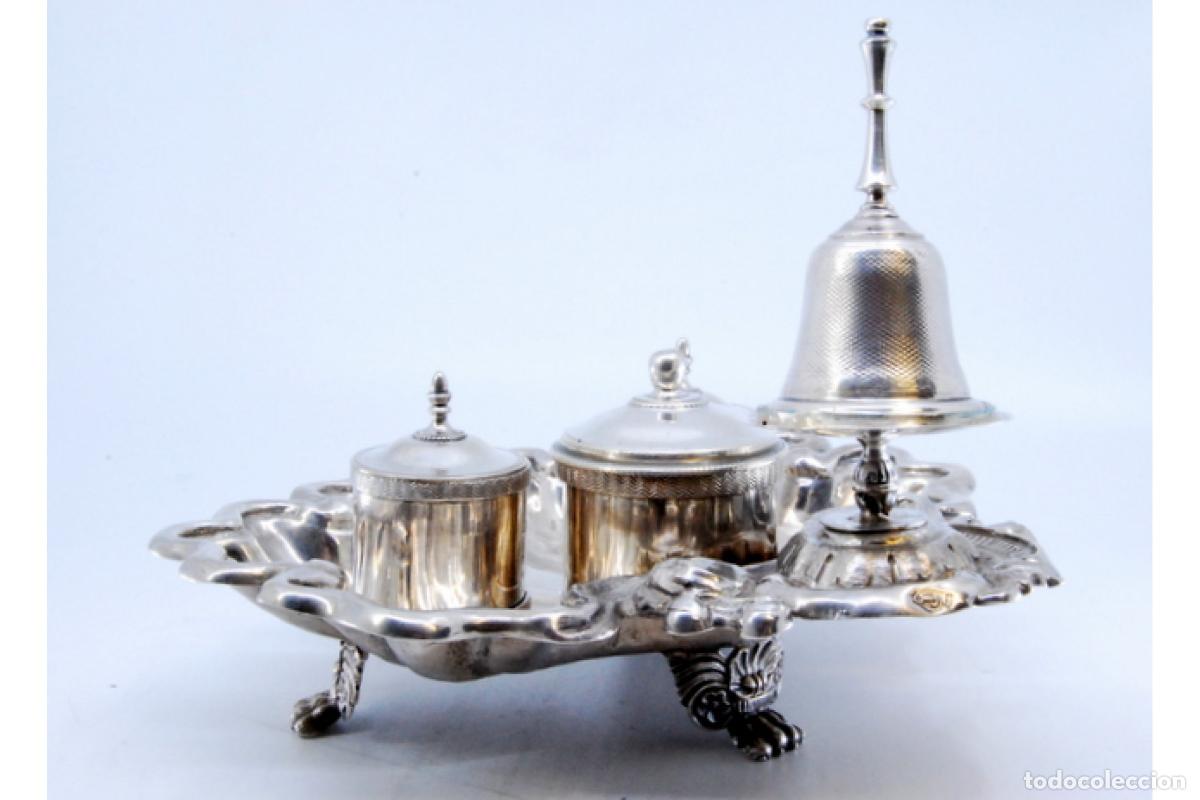 Antig&uuml;edades: tintero de plata - Foto 3