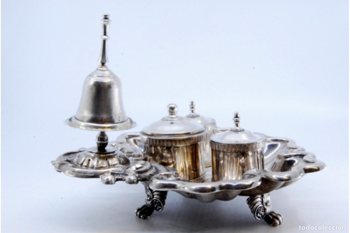 Antig&uuml;edades: tintero de plata - Foto 5