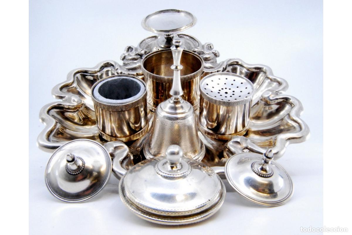 Antig&uuml;edades: tintero de plata - Foto 8