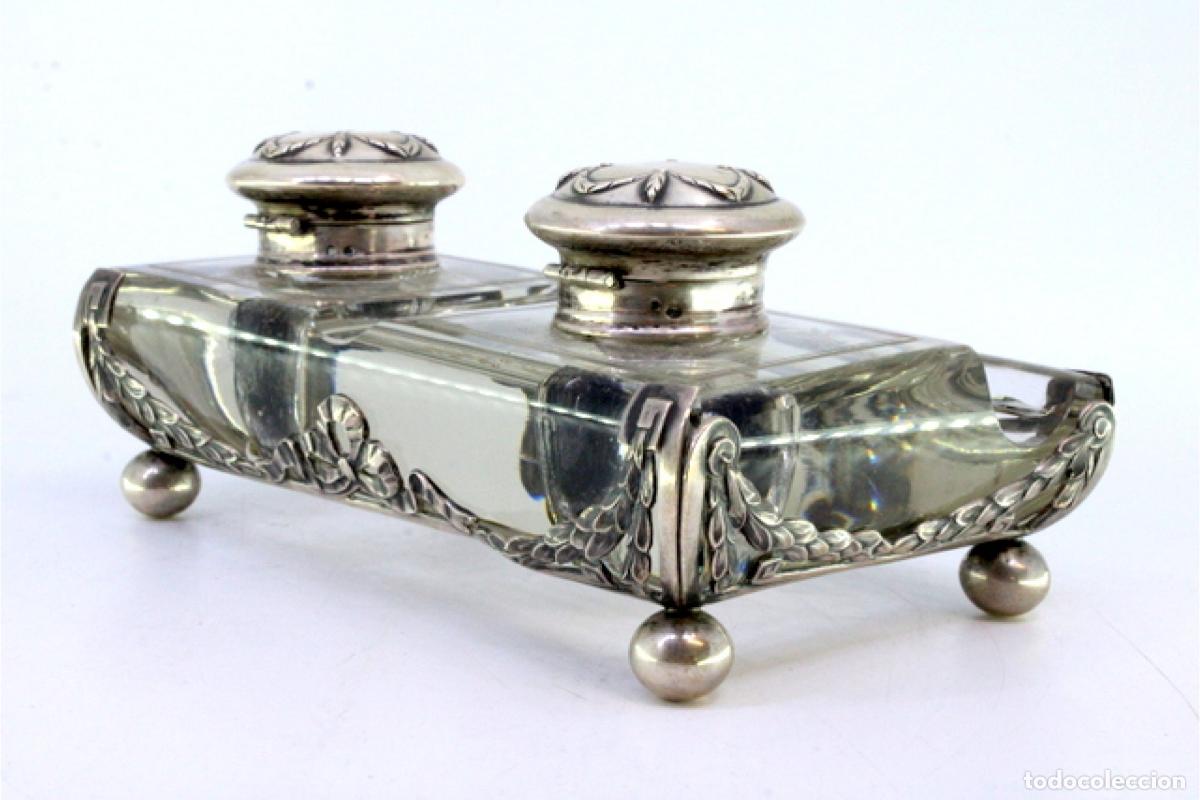 Antig&uuml;edades: tintero de plata - Foto 3