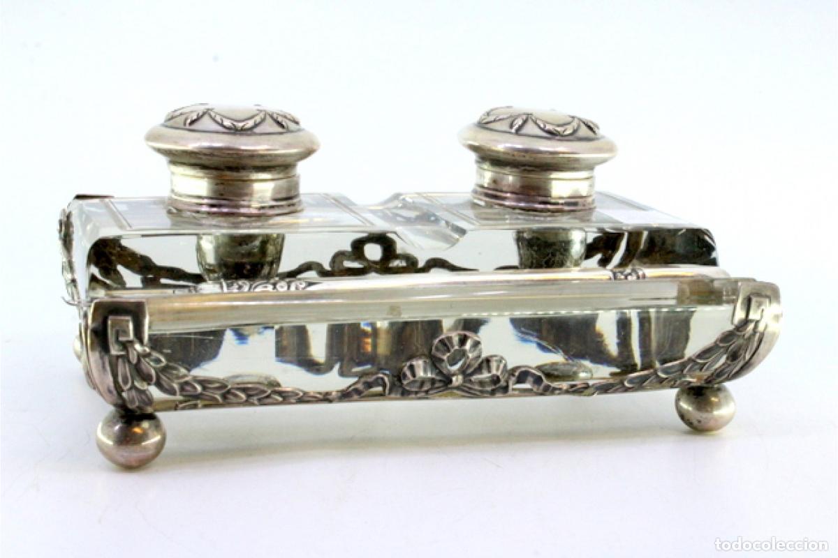 Antig&uuml;edades: tintero de plata - Foto 5