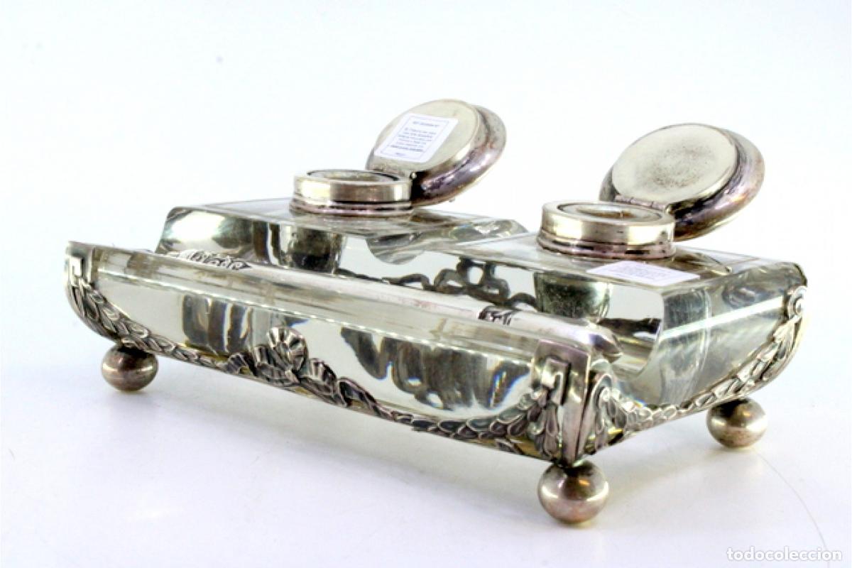 Antig&uuml;edades: tintero de plata - Foto 6