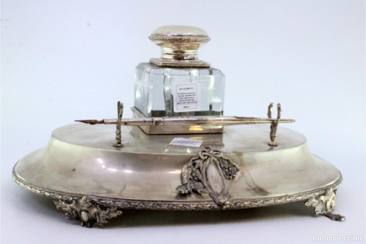 Antig&uuml;edades: tintero de plata - Foto 2