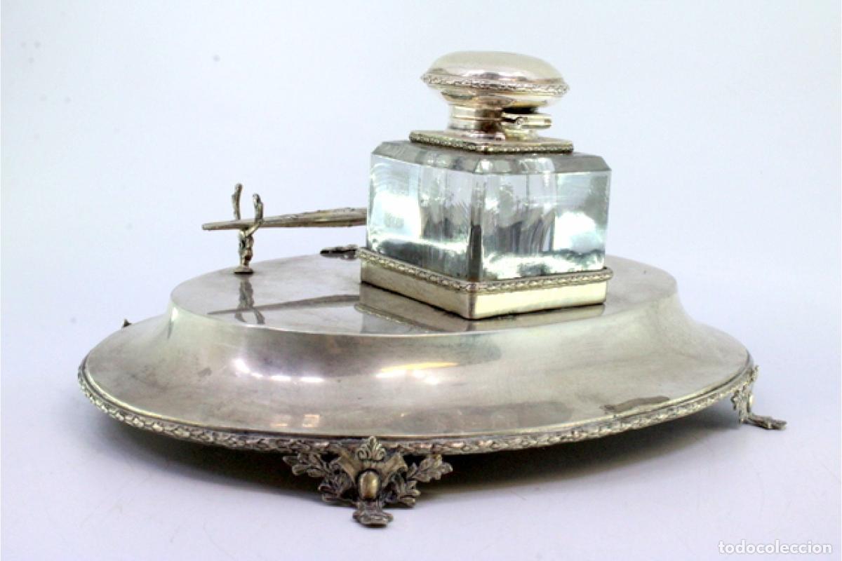 Antig&uuml;edades: tintero de plata - Foto 3