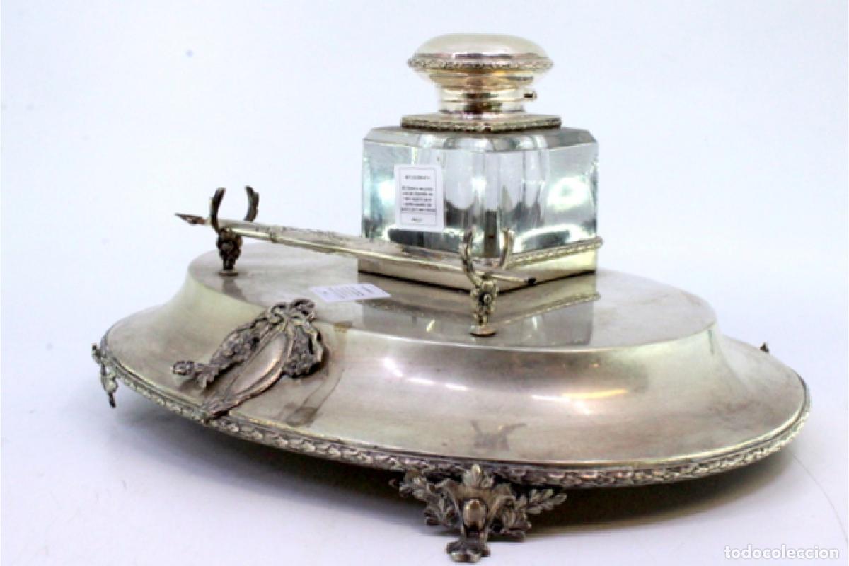 Antig&uuml;edades: tintero de plata - Foto 4