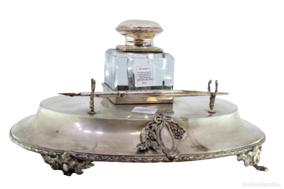 Antig&uuml;edades: tintero de plata - Foto 1