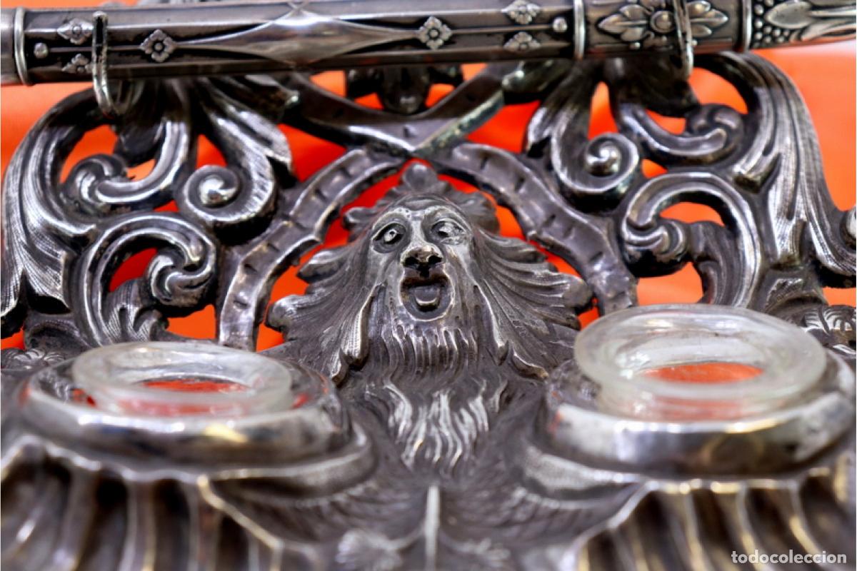 Antig&uuml;edades: tintero de plata - Foto 5