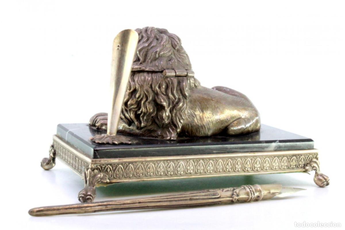 Antig&uuml;edades: tintero de plata - Foto 7