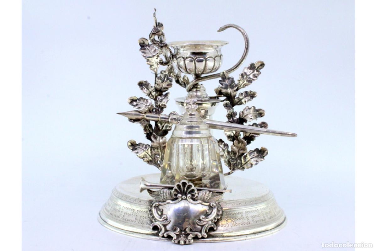 Antig&uuml;edades: tintero de plata - Foto 2