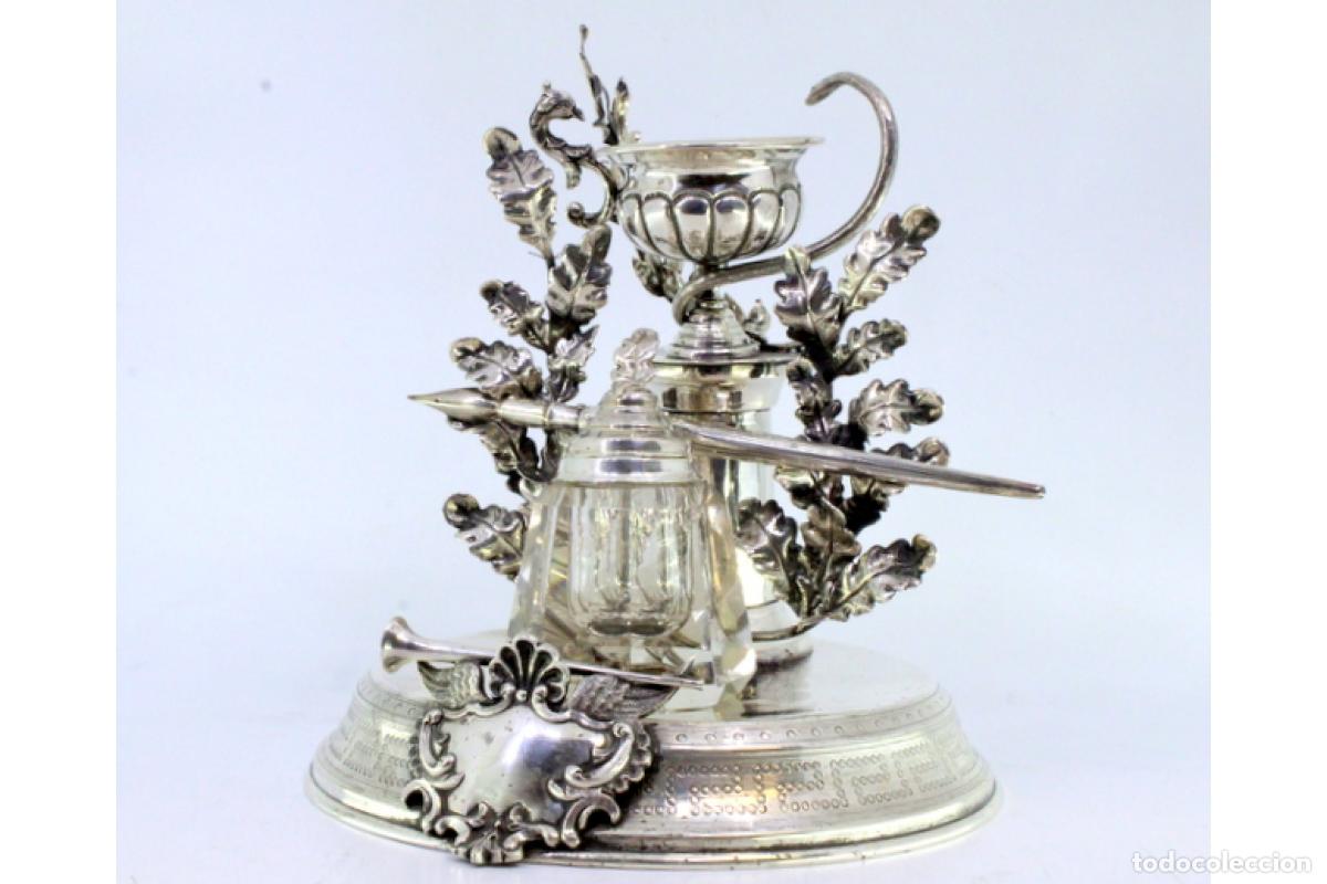Antig&uuml;edades: tintero de plata - Foto 6