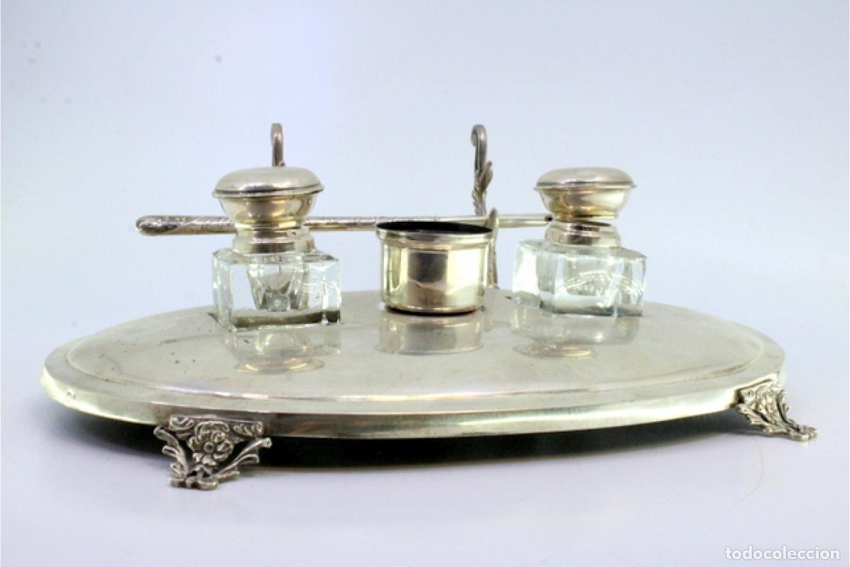 Antig&uuml;edades: tintero de plata - Foto 2