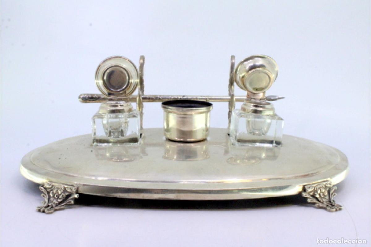 Antig&uuml;edades: tintero de plata - Foto 4