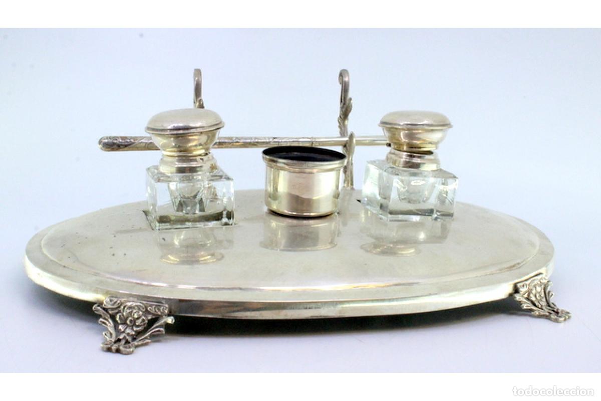 Antig&uuml;edades: tintero de plata - Foto 6