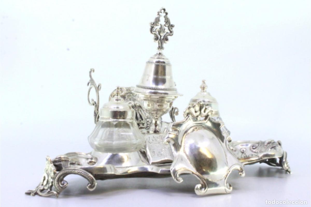Antig&uuml;edades: tintero de plata - Foto 4