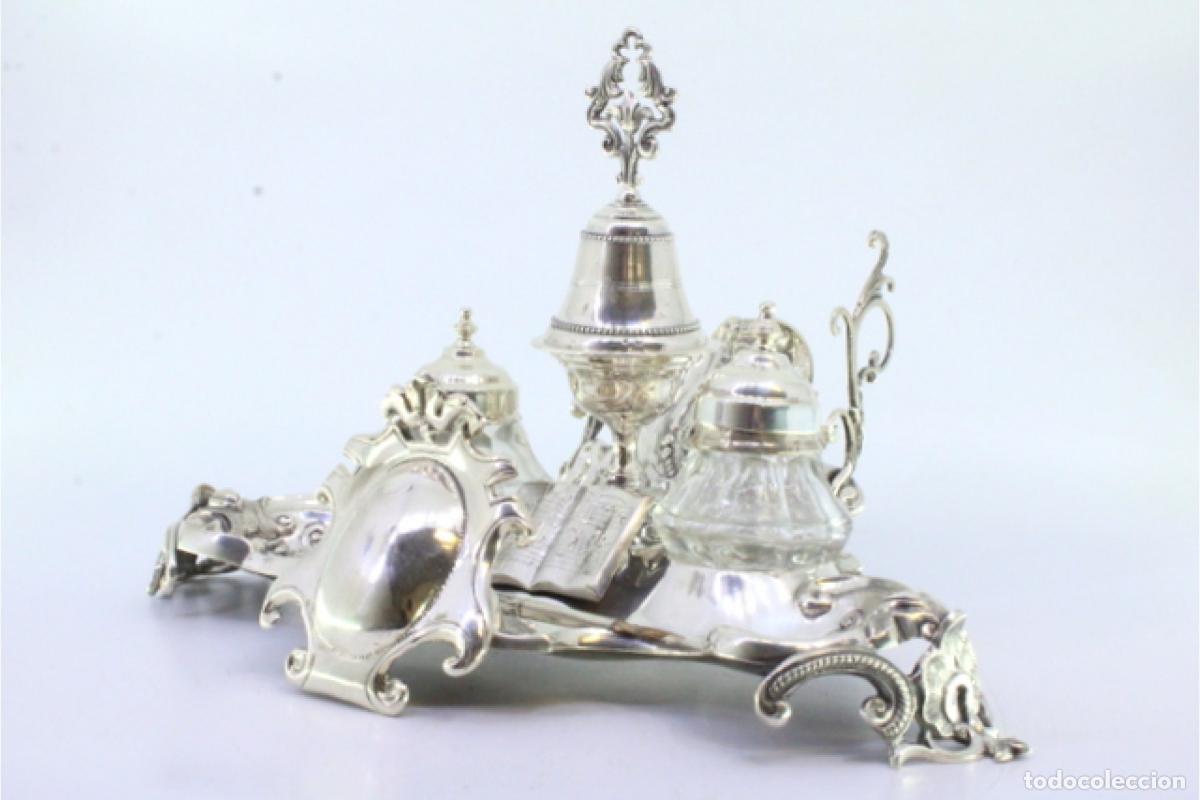 Antig&uuml;edades: tintero de plata - Foto 6