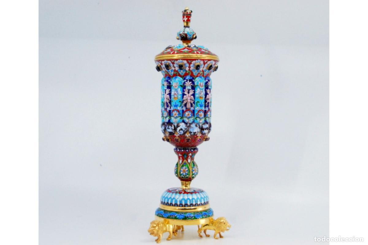 Antig&uuml;edades: Urna rusa de plata cloisonn&eacute; - Foto 8