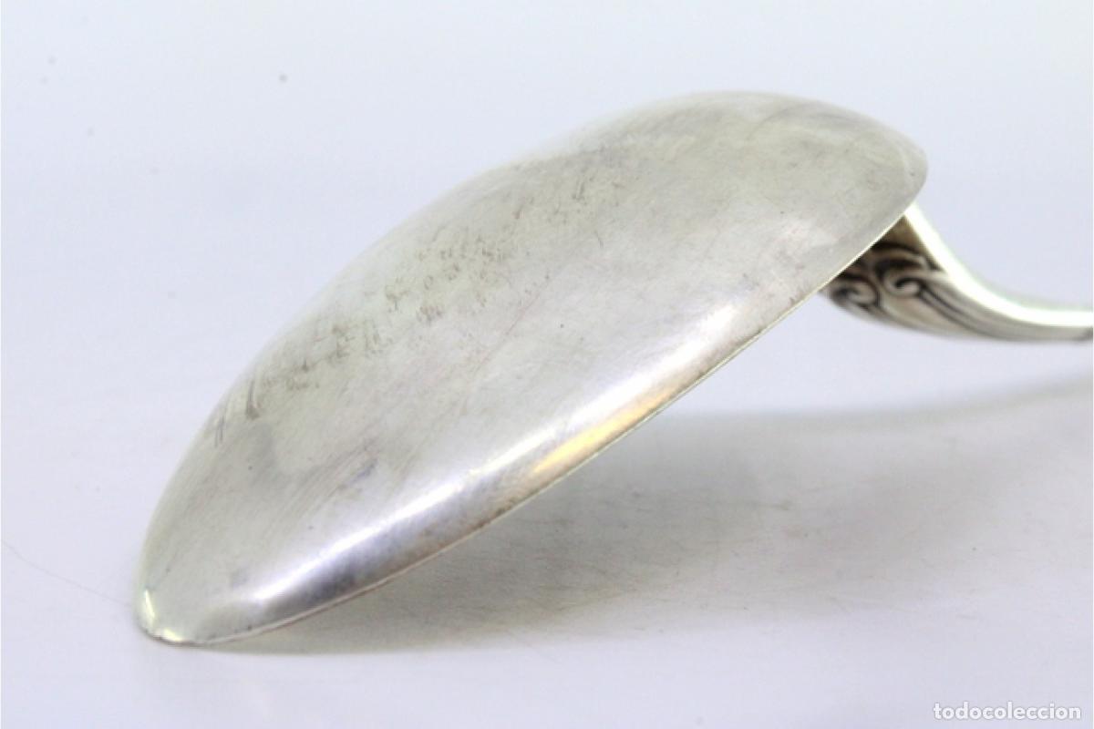 Antig&uuml;edades: Cuchara de plata para servir arroz - Foto 6