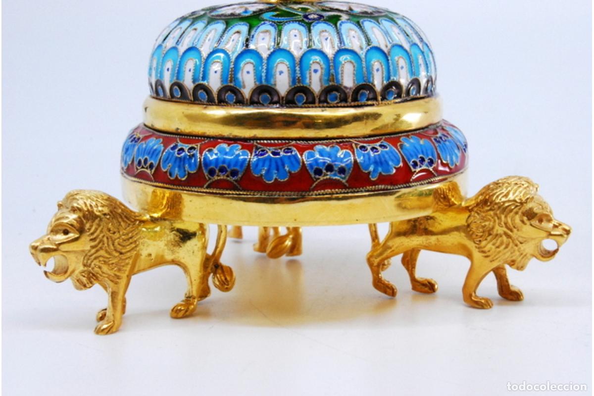 Antig&uuml;edades: Urna rusa de plata cloisonn&eacute; - Foto 8
