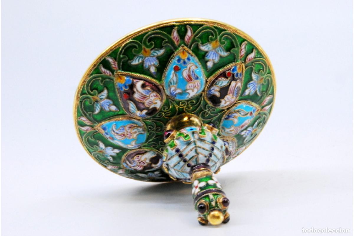 Antig&uuml;edades: Urna rusa de plata cloisonn&eacute; - Foto 9