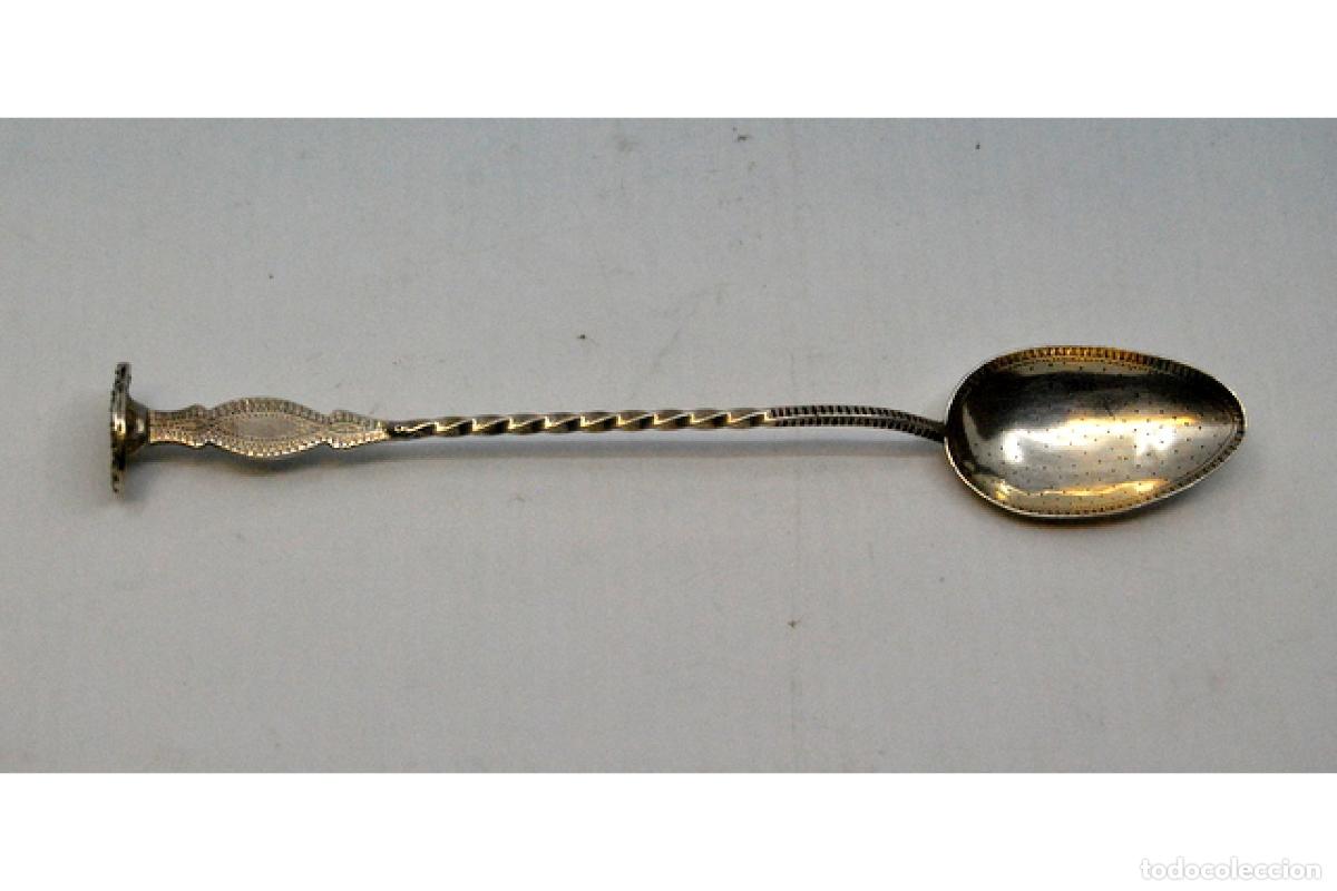 Antig&uuml;edades: Cuchara de plata para servir bebidas - Foto 2