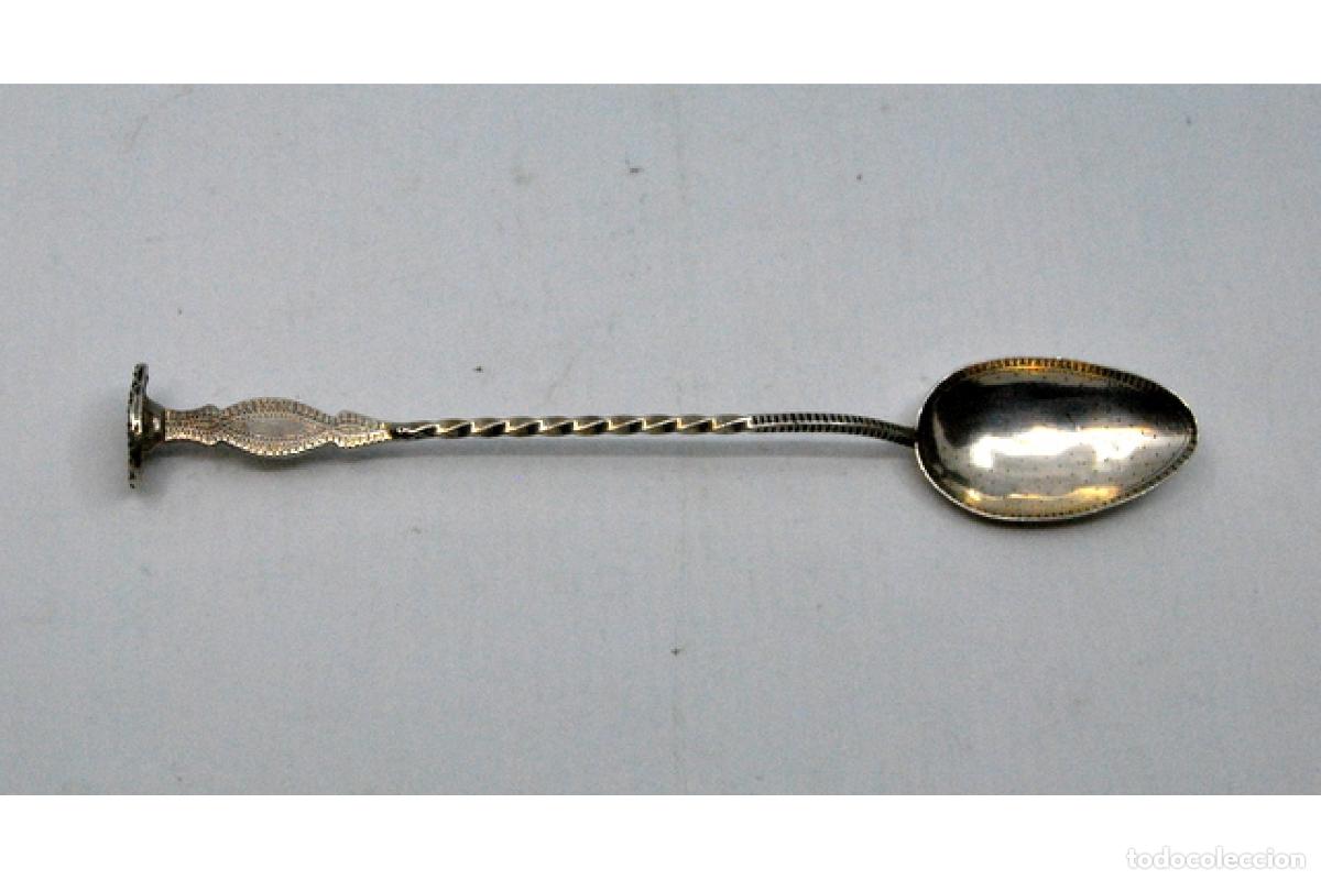 Antig&uuml;edades: Cuchara de plata para servir bebidas - Foto 3