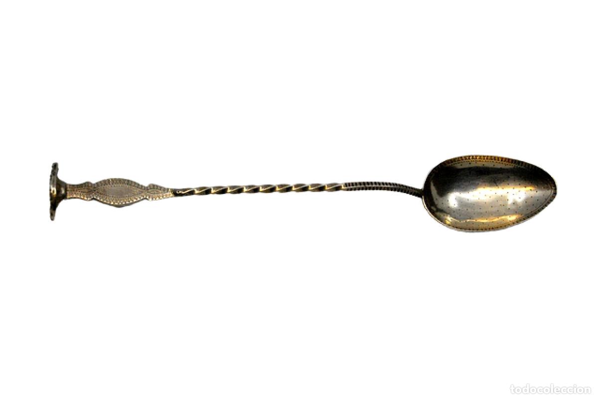 Antig&uuml;edades: Cuchara de plata para servir bebidas - Foto 1