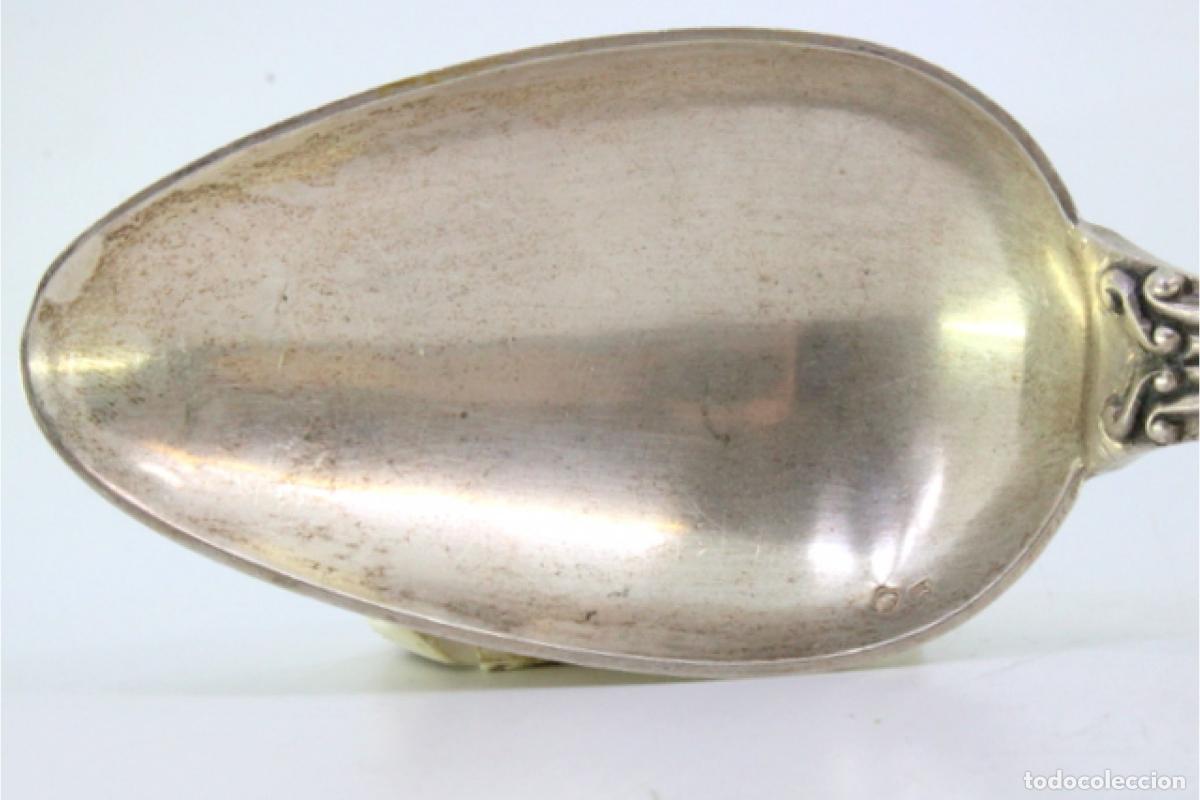 Antig&uuml;edades: Cuchara de plata para servir arroz - Foto 8