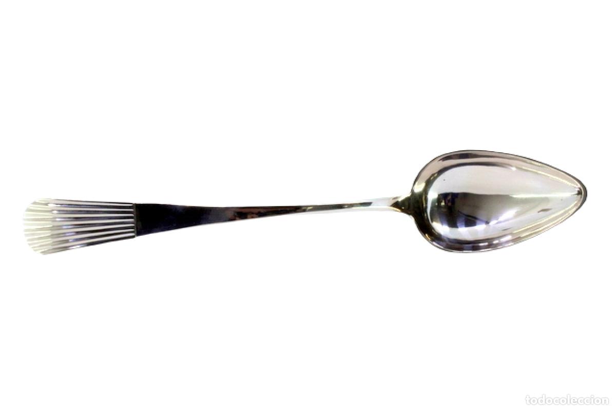 Antig&uuml;edades: Cuchara de plata para servir arroz - Foto 1